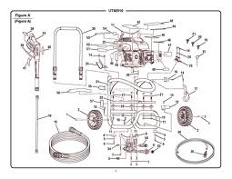 Homlite Pressure Washer model UT80516 Parts Breakdown